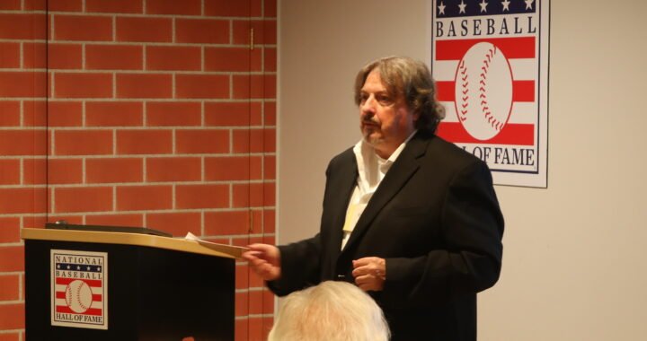 Kerry Gleason speaking at The National Baseball Hall of Fame