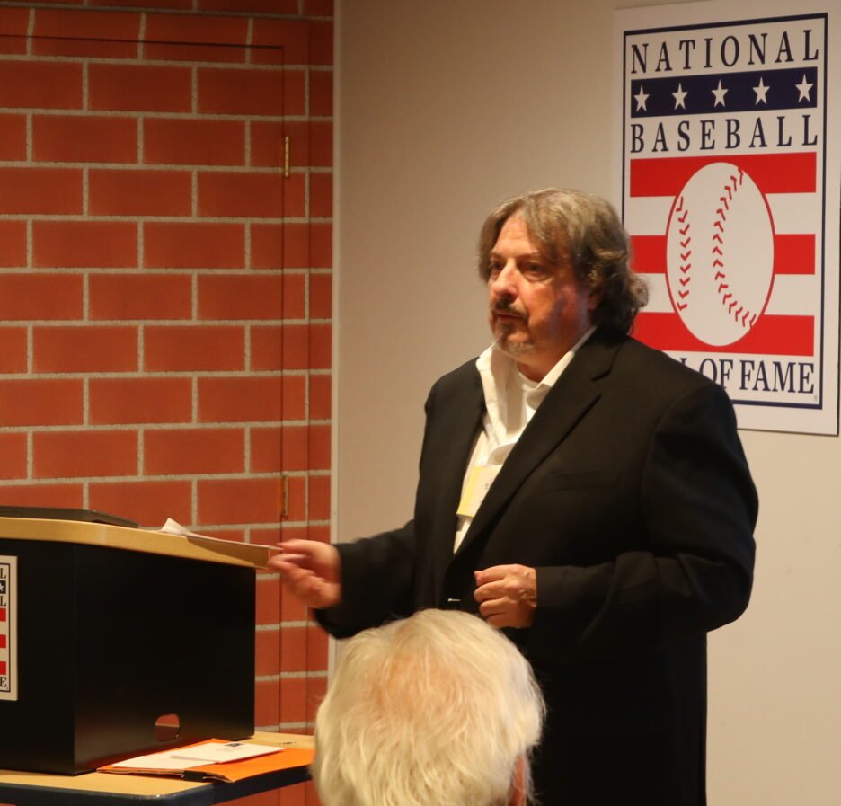 Kerry Gleason speaking at The National Baseball Hall of Fame